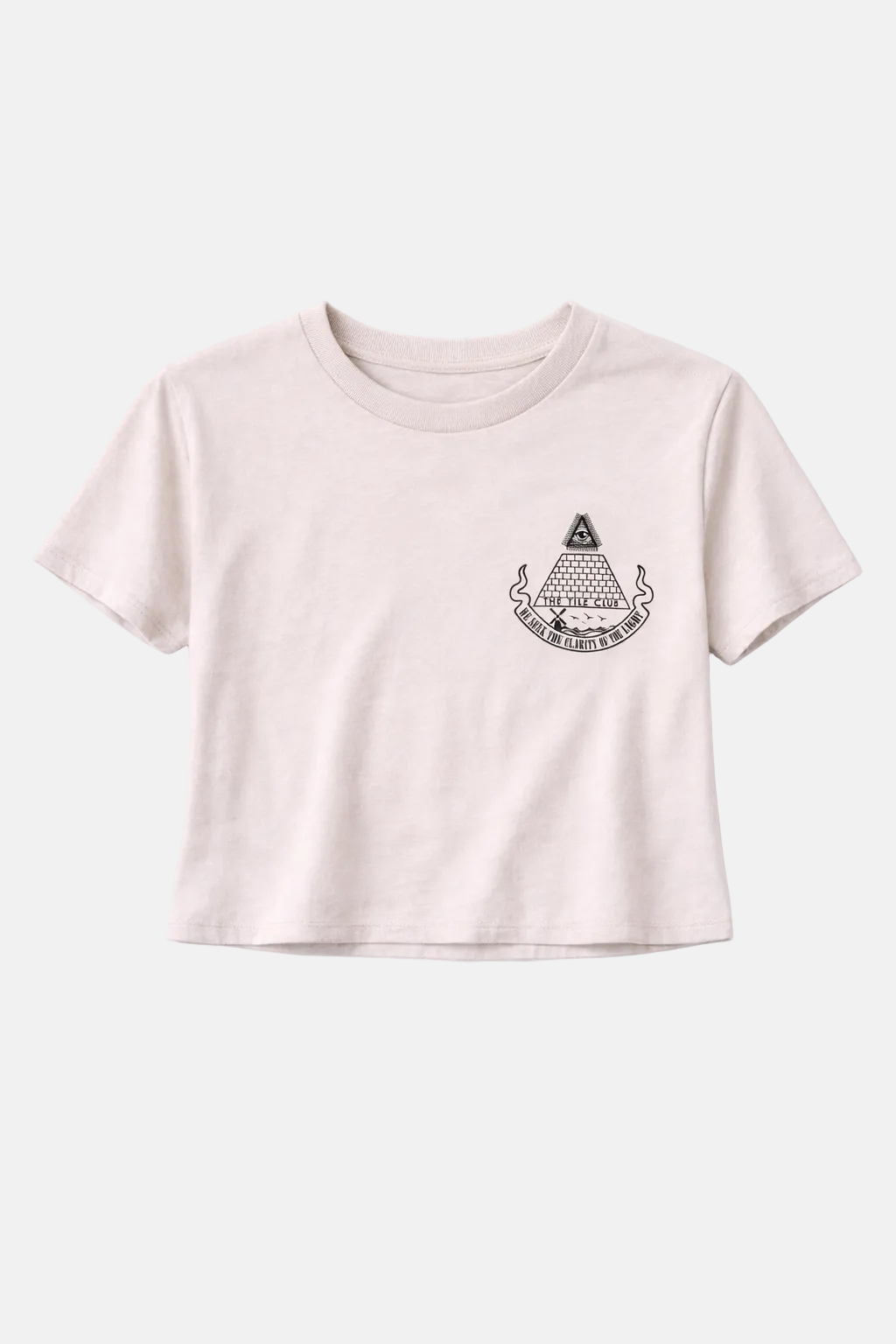 Pyramid Crop Tee Beige