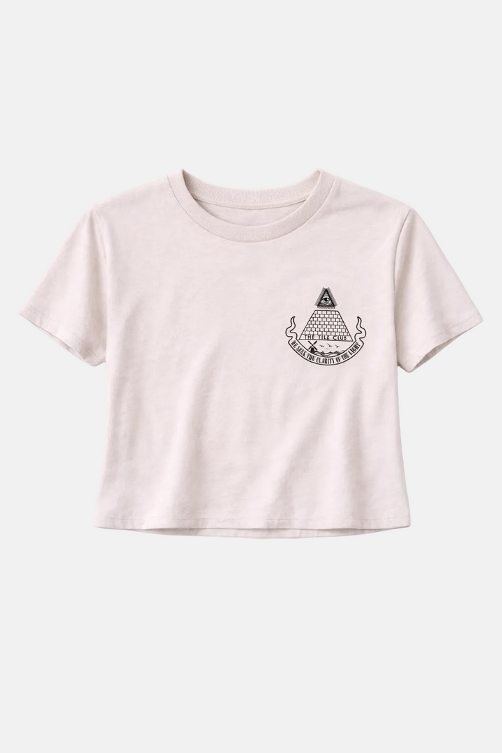 Pyramid Crop Tee Beige