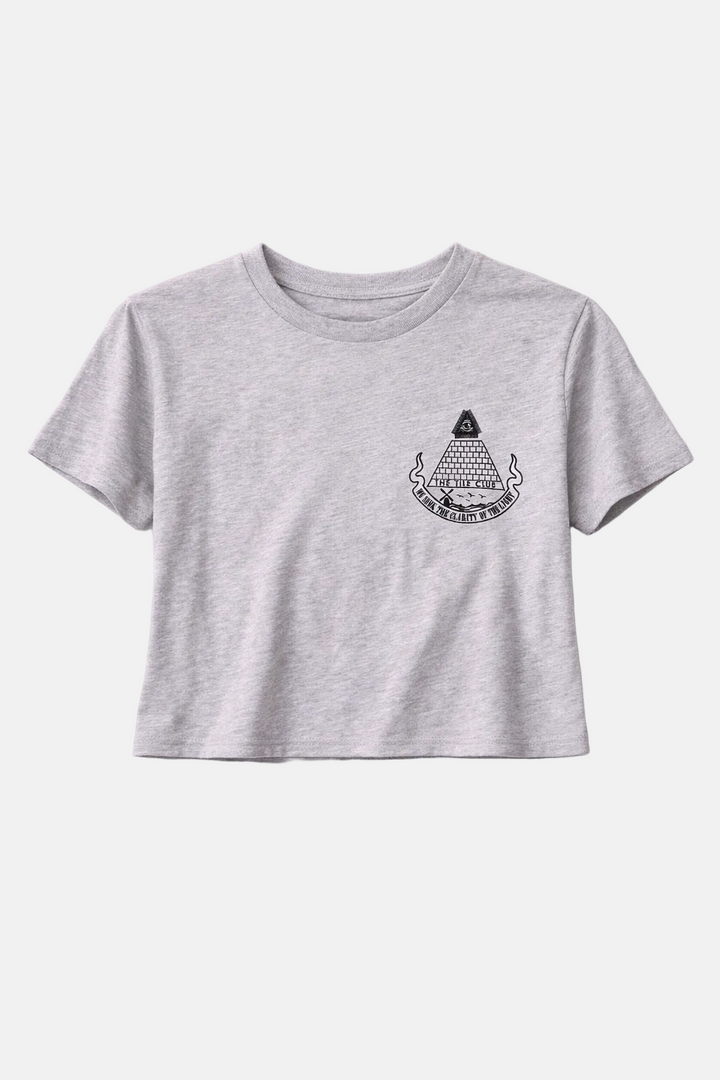 Pyramid Crop Tee Heather Grey
