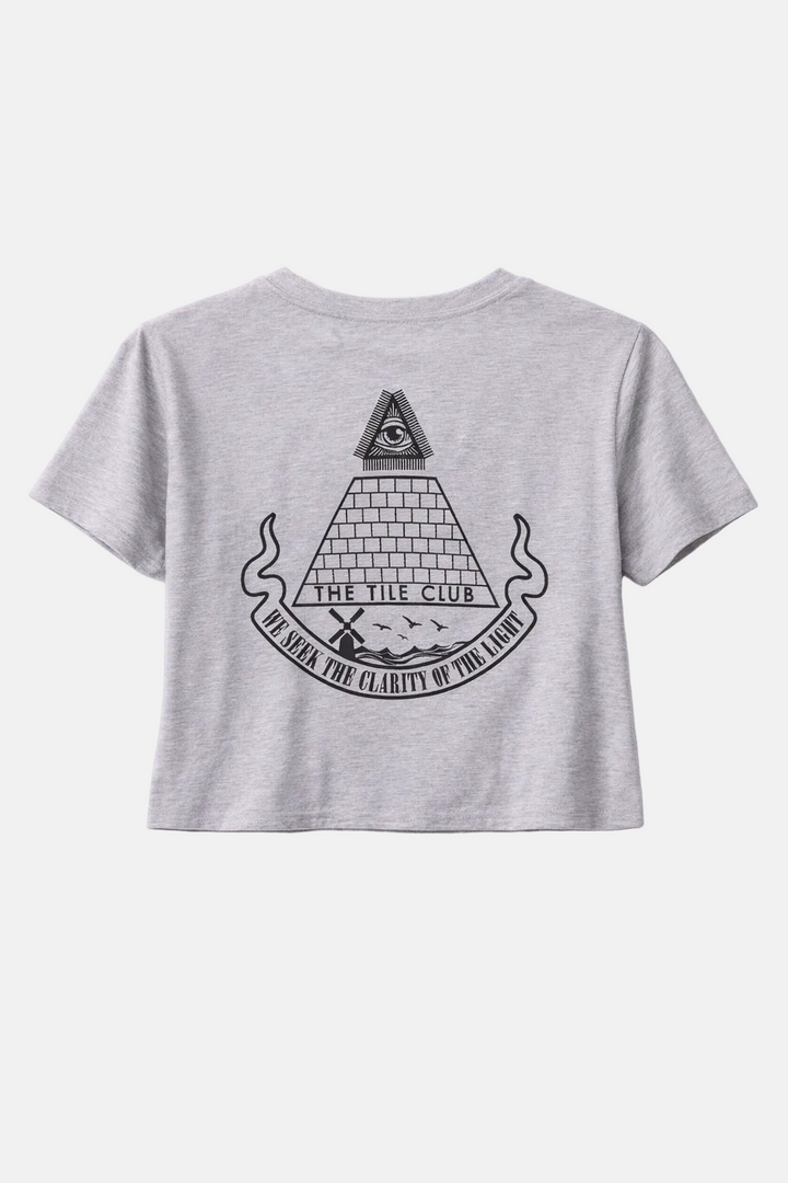 Pyramid Crop Tee Heather Grey