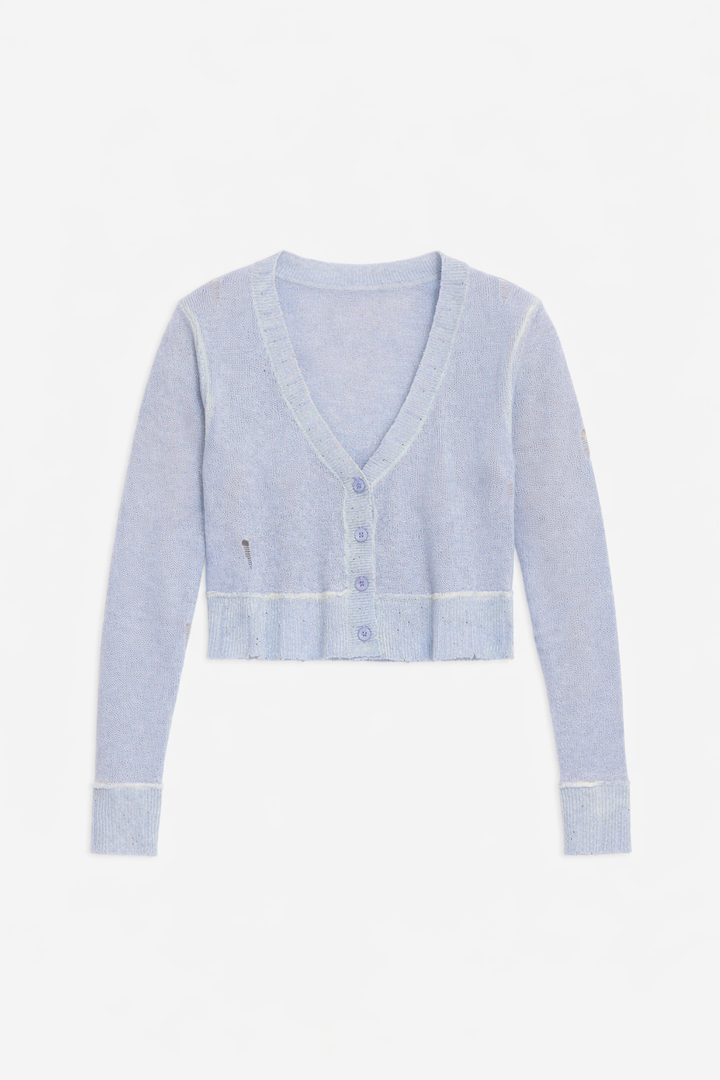 Mia Shrunken Cardigan Ocean Breeze