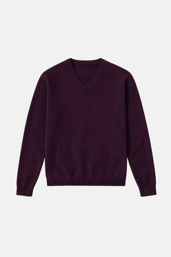 Ford Cashmere V Neck Merlot