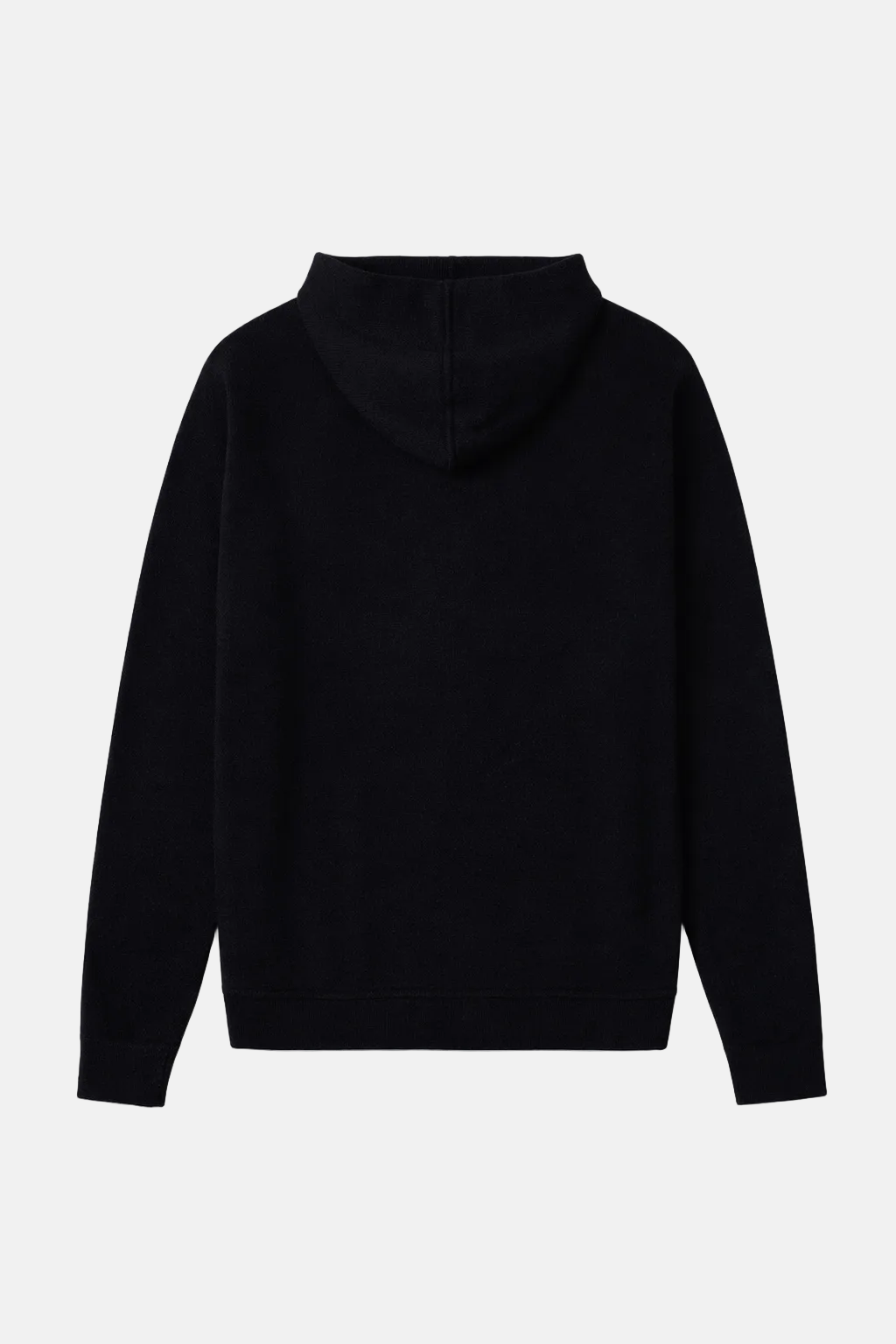 New York Cashmere Intarsia Hoodie Black