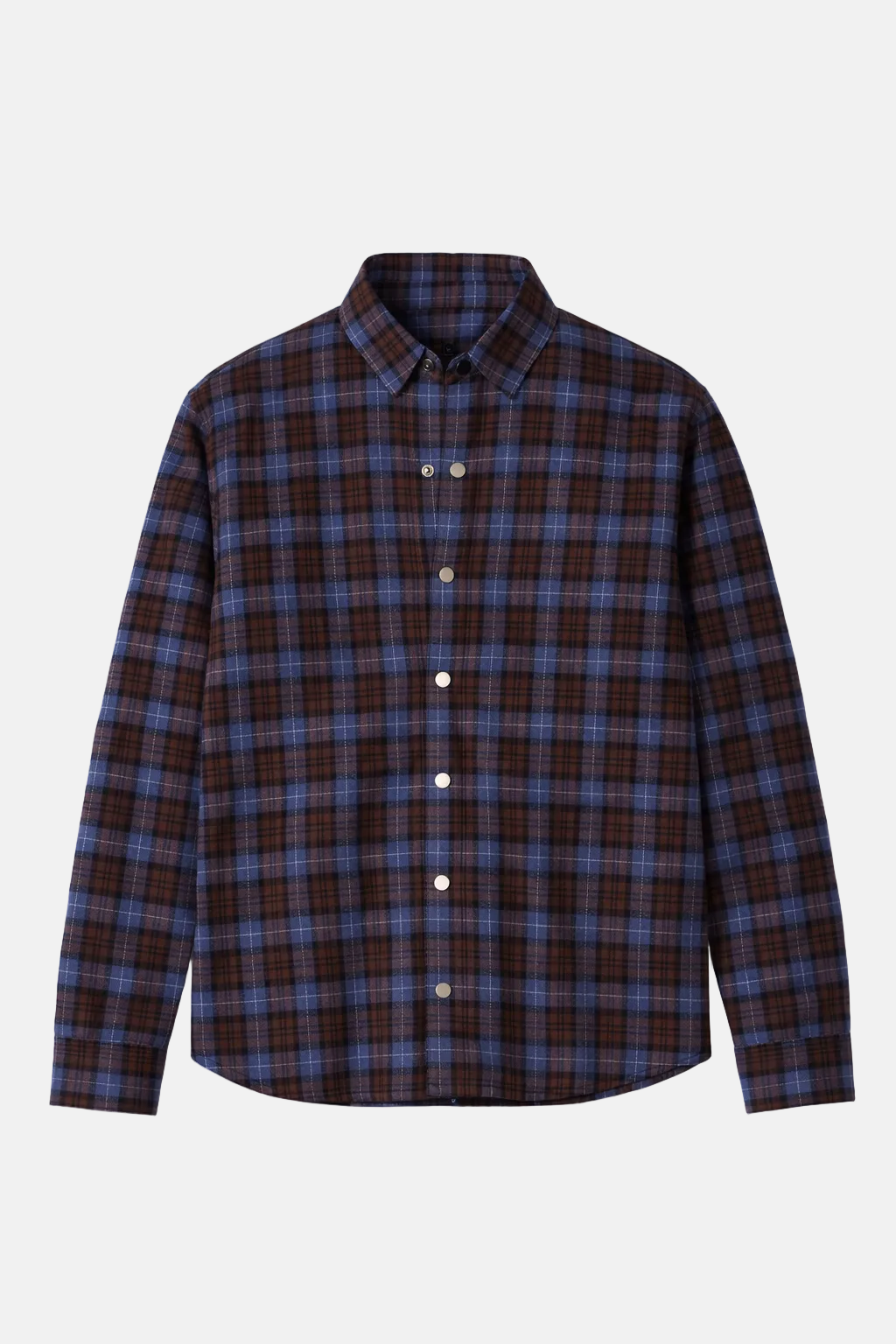 Benny Overshirt w/Quilted Lining Blue/Brown Plaid