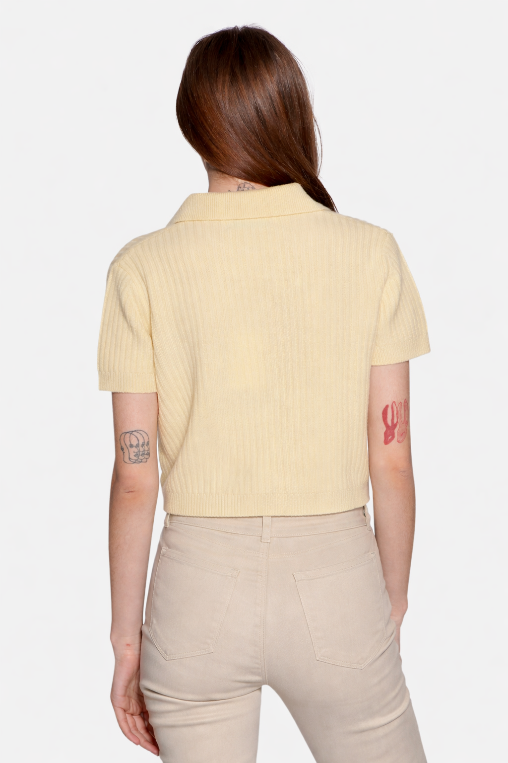 Farrah Short Sleeve Polo Pale Yellow