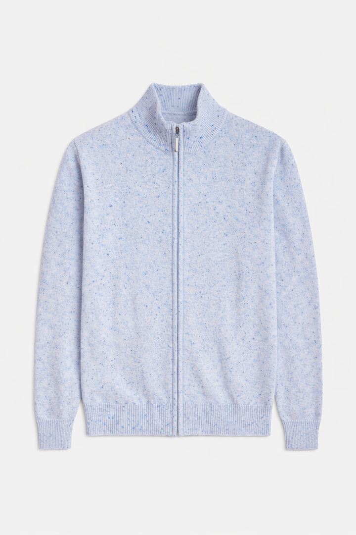 Gio Cashmere Full Zip Blue Mint