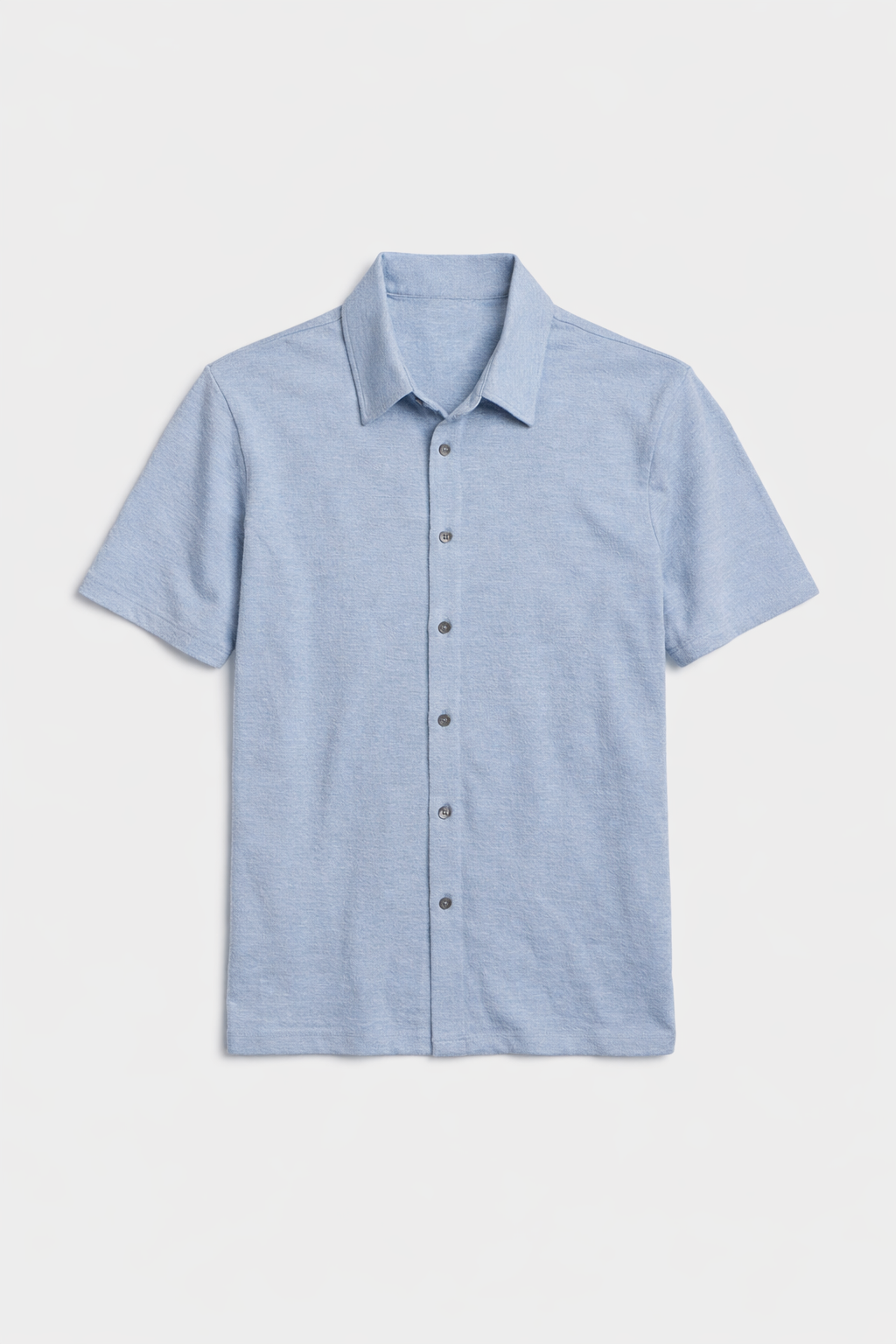 Short Sleeve Slub Buttondown Patina Blue