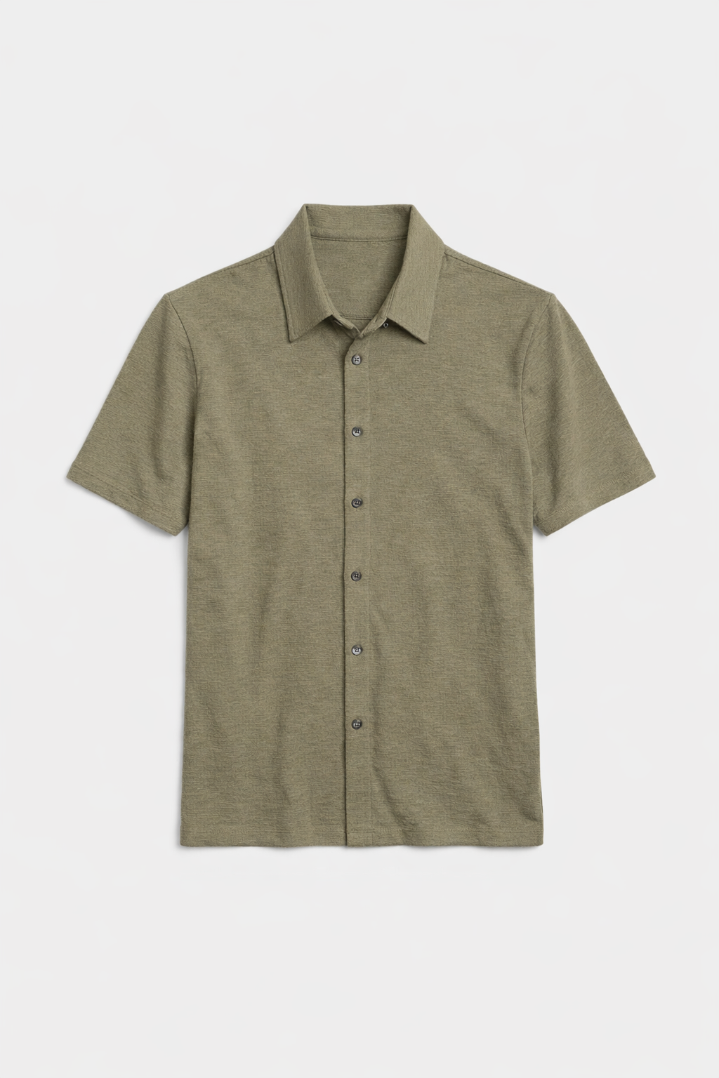 Short Sleeve Slub Buttondown Olive
