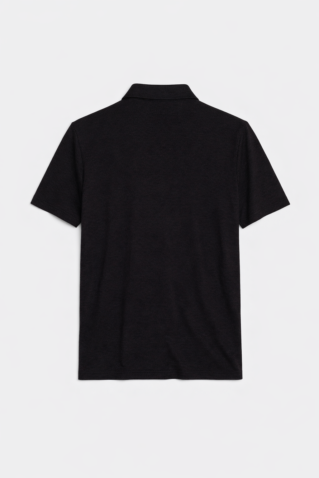 Short Sleeve Slub Buttondown Black