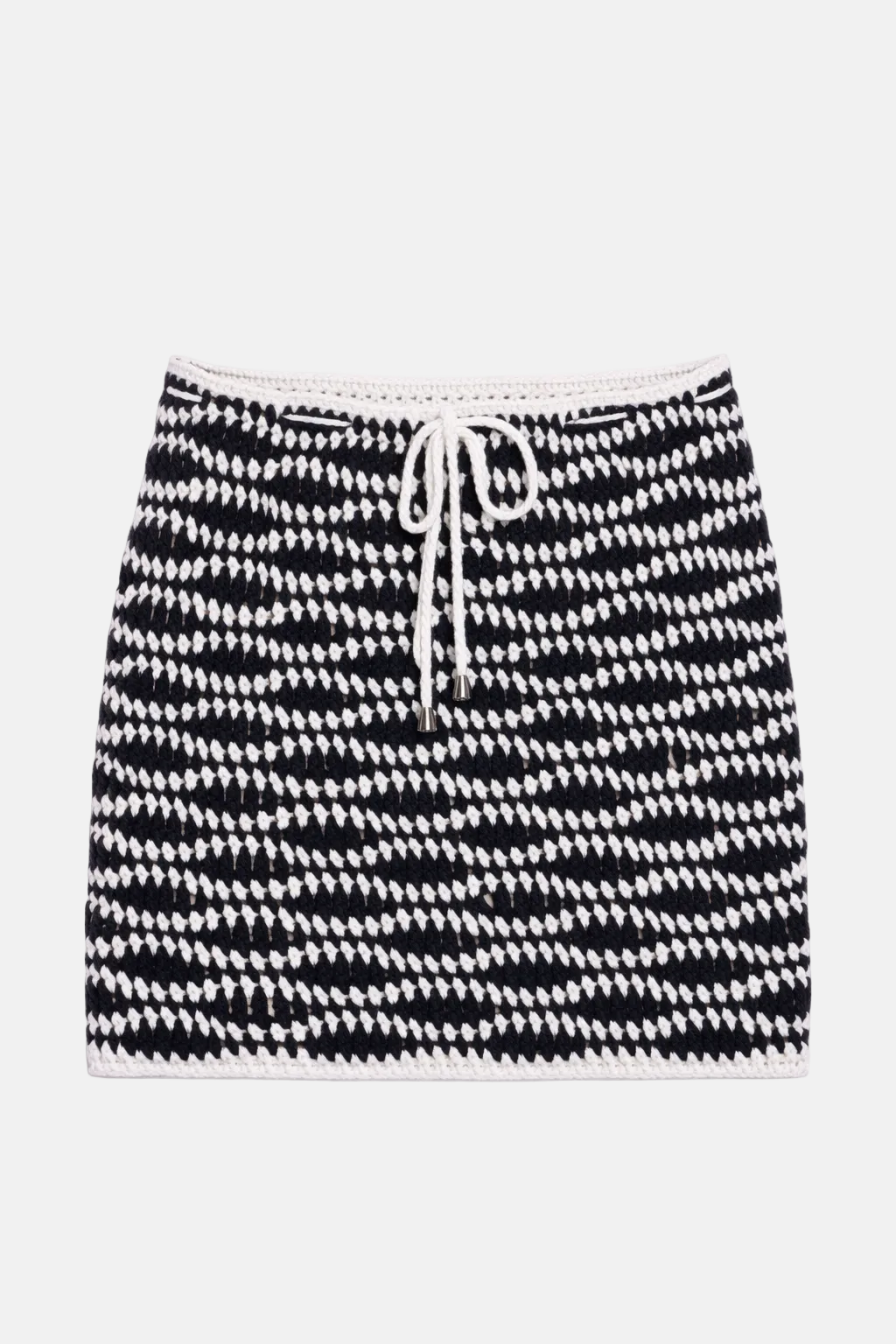 Anabel Crochet Skirt Black/Ivory
