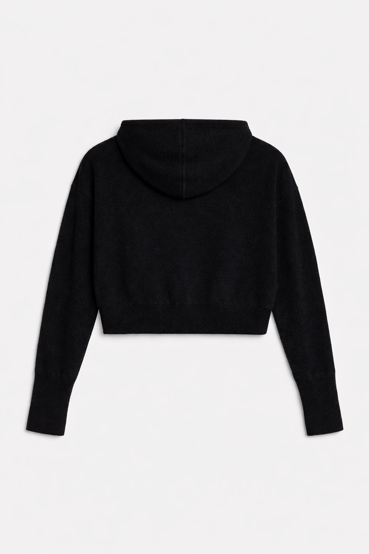 Amy Cashmere Zip Hoodie Black