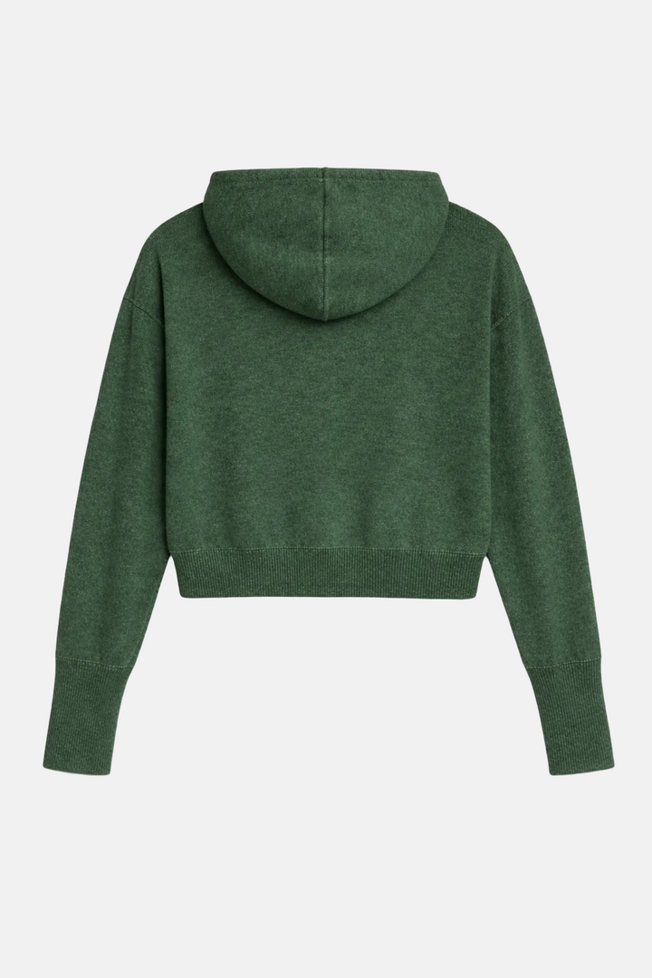 Amy Cashmere Zip Hoodie Olive