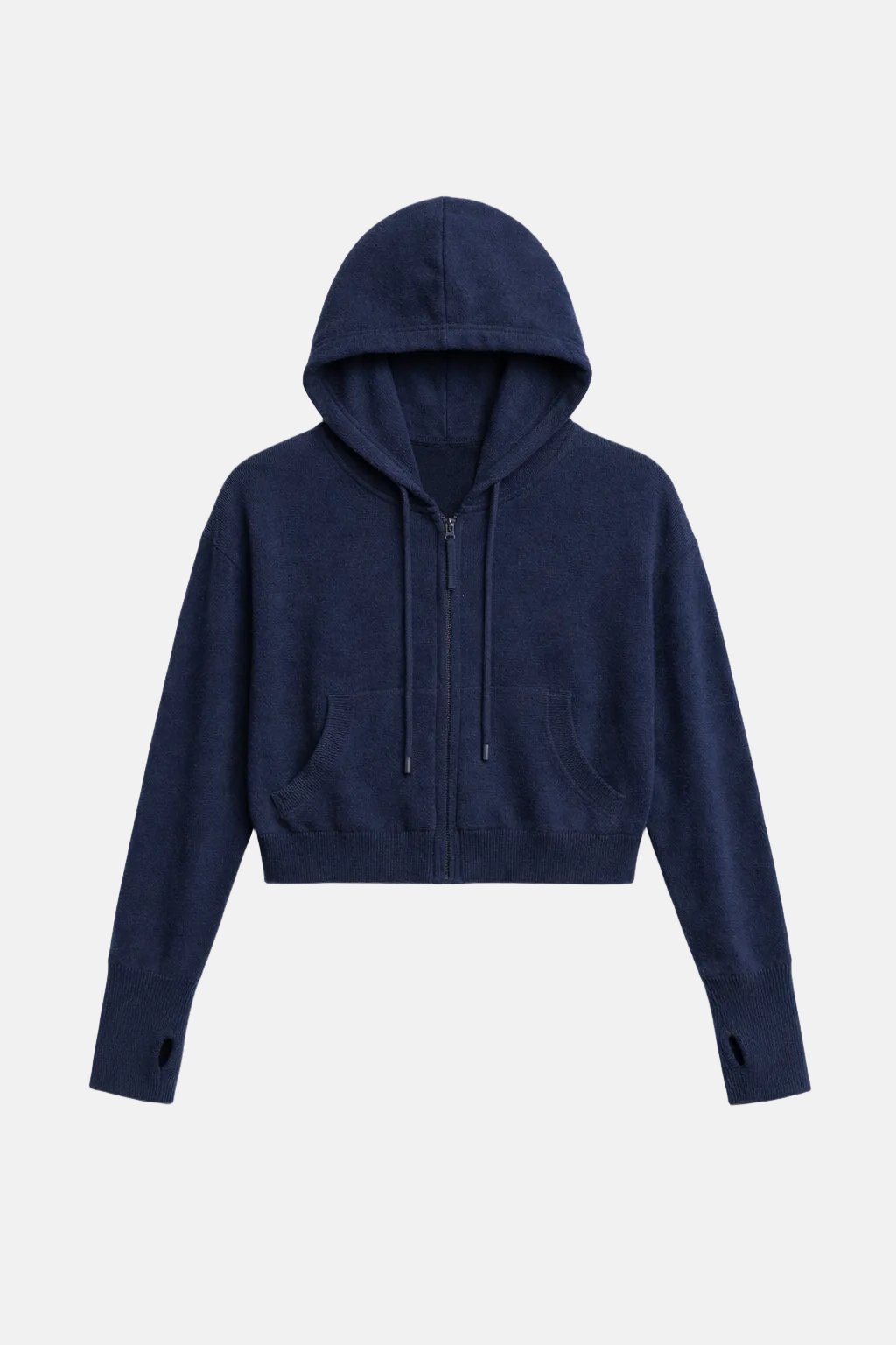 Amy Cashmere Zip Hoodie Navy