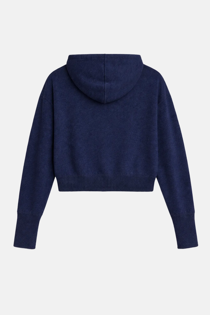 Amy Cashmere Zip Hoodie Navy