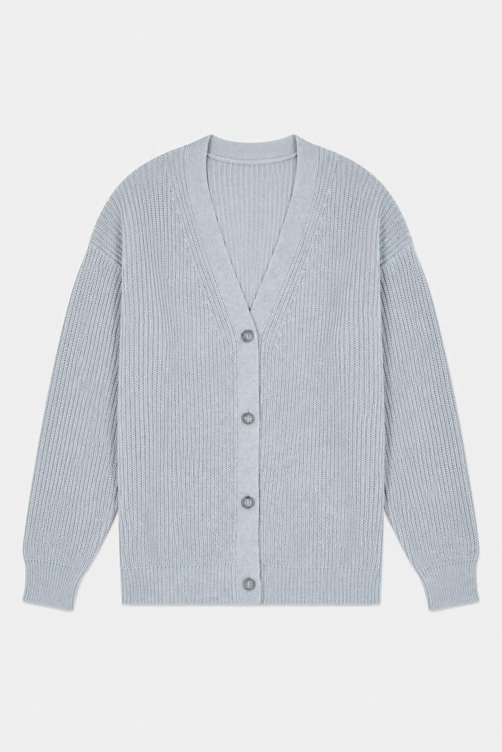 Cocoon Cotton Cardigan Grey Heather