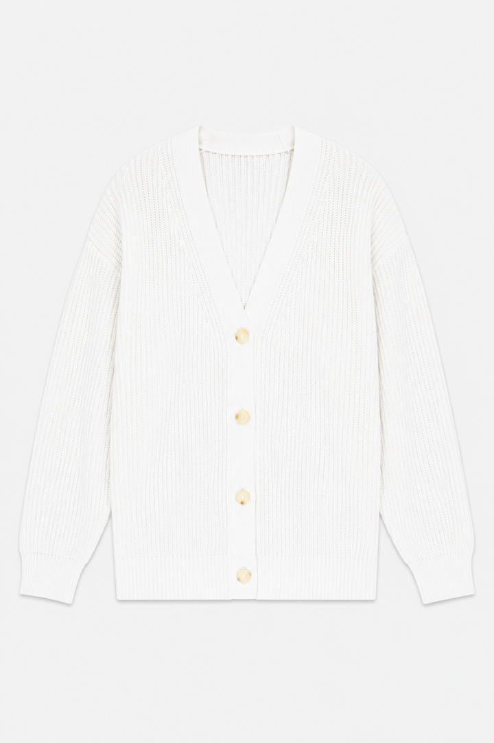 Cocoon Cotton Cardigan Ivory