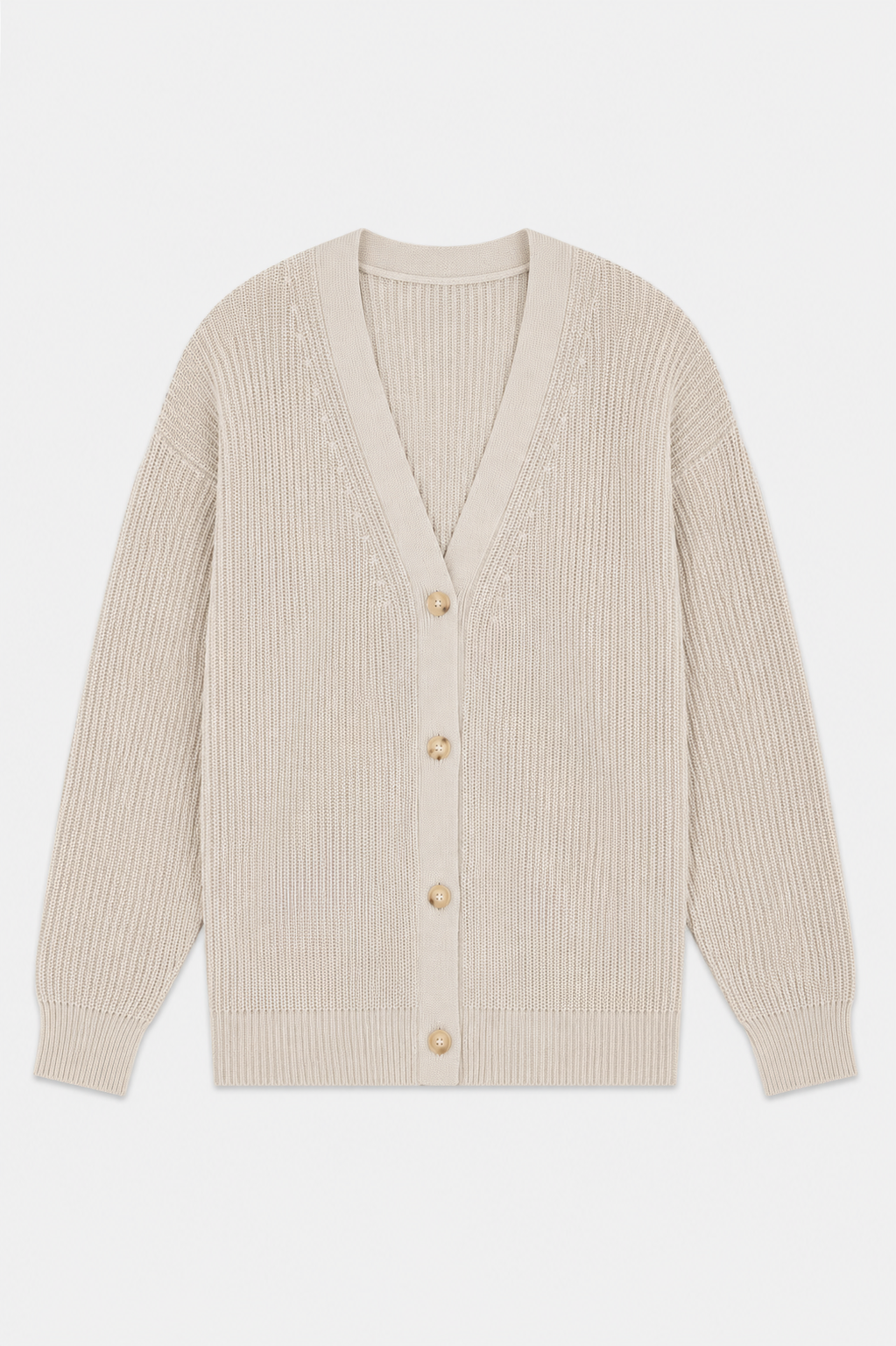Cocoon Cotton Cardigan Beige