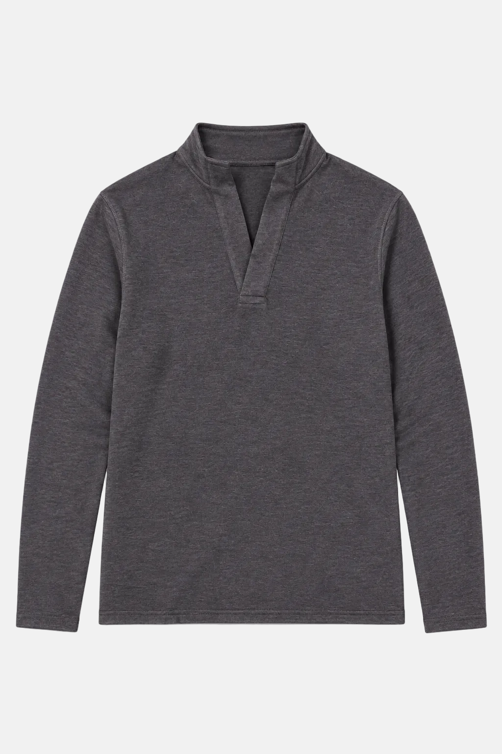 Mason Pop Collar Pullover Dark Grey Heather