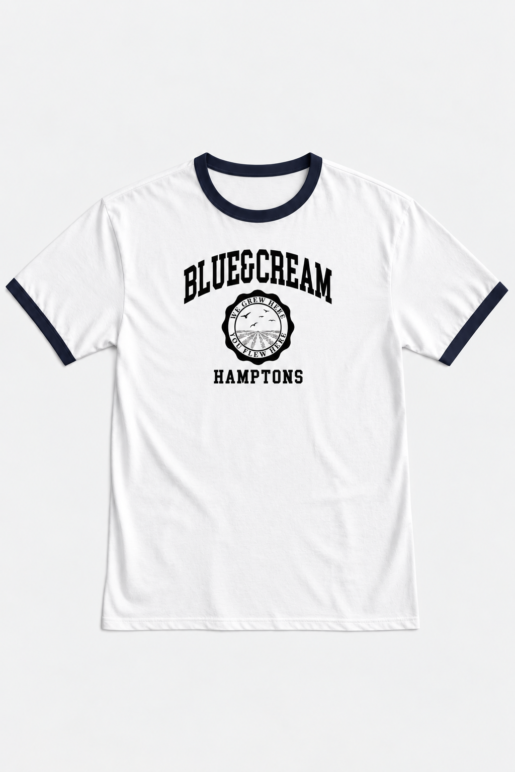 Hamptons Been Here Forever Ringer Tee White/Navy