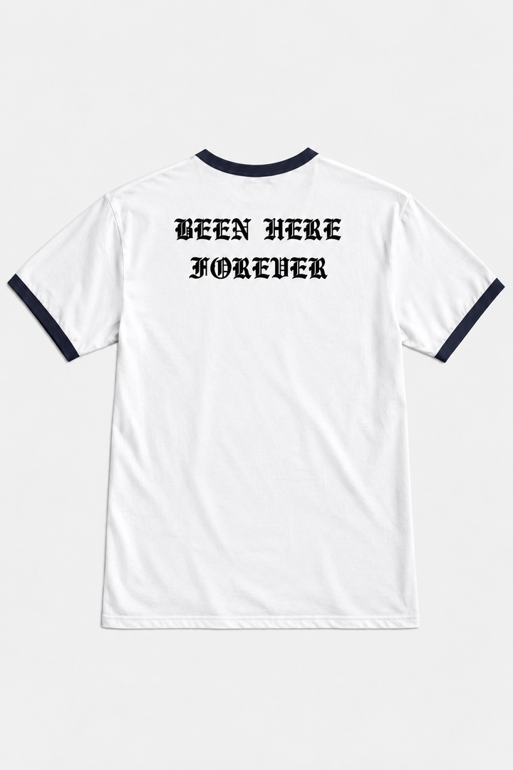 Hamptons Been Here Forever Ringer Tee White/Navy
