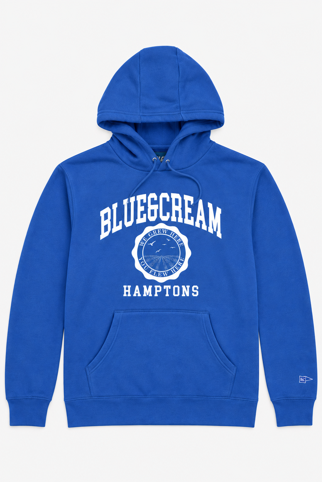 Hamptons We Grew Here Hoodie Blue