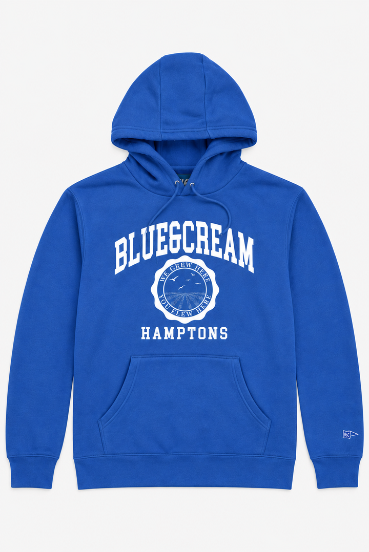 Hamptons We Grew Here Hoodie Blue