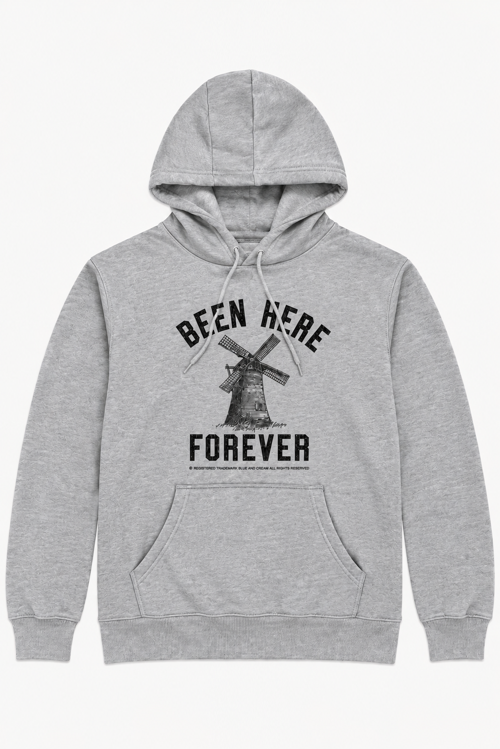 Windmill Been Here Forever Hoodie Heather Grey