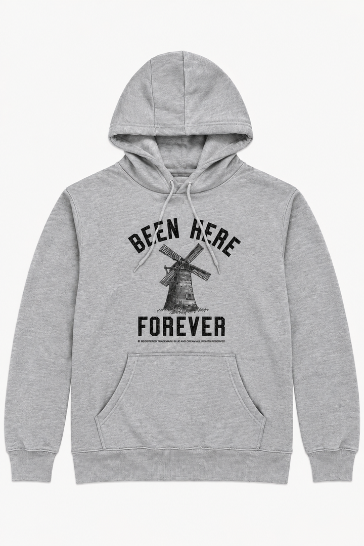 Windmill Been Here Forever Hoodie Heather Grey