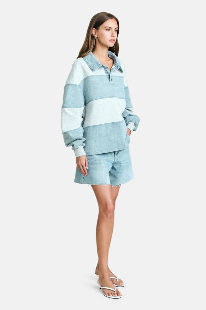 Cher Top Light Grey/Coastline