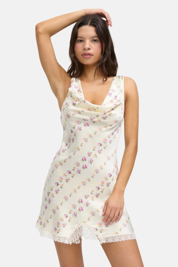 Chloe Silk Mini Dress Chateau Floral