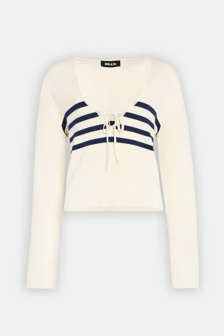Chrys Sweater Eggshell/Navy