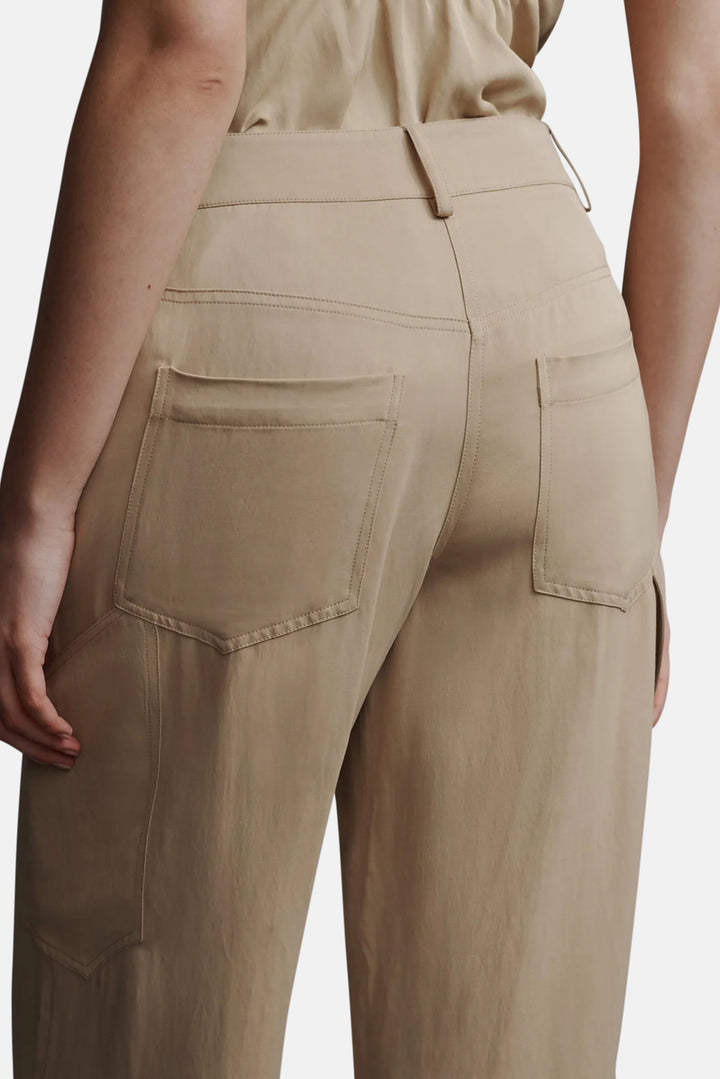 Chrystie Street Pant in Viscose/Linen Travertine