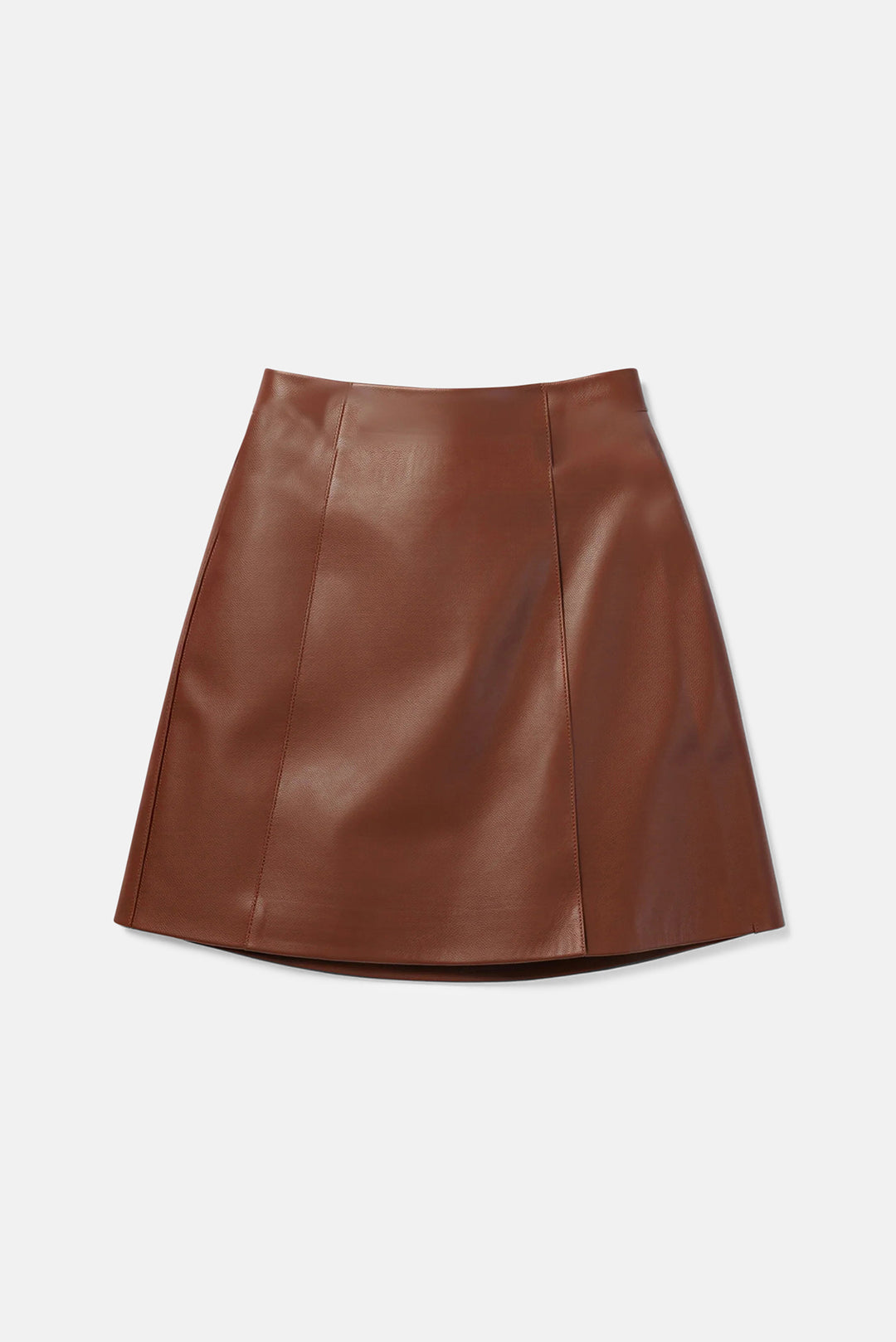Cillian Genuine Leather Mini Skirt Mousse