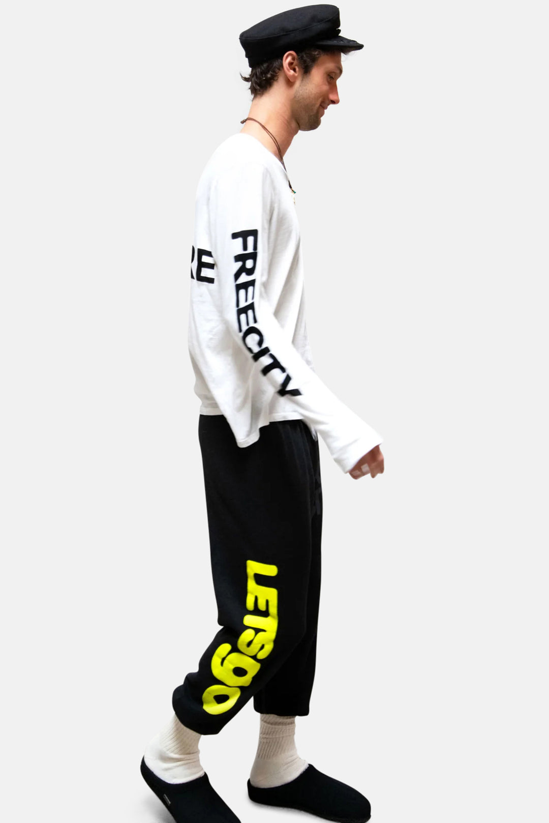 Circa'99 OG LETSGO Oldschool Polyblend Fluff Sweat - Blackspace