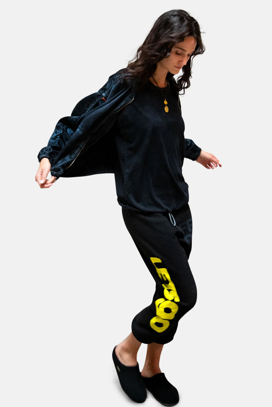 Circa'99 OG LETSGO Oldschool Polyblend Fluff Sweat - Blackspace