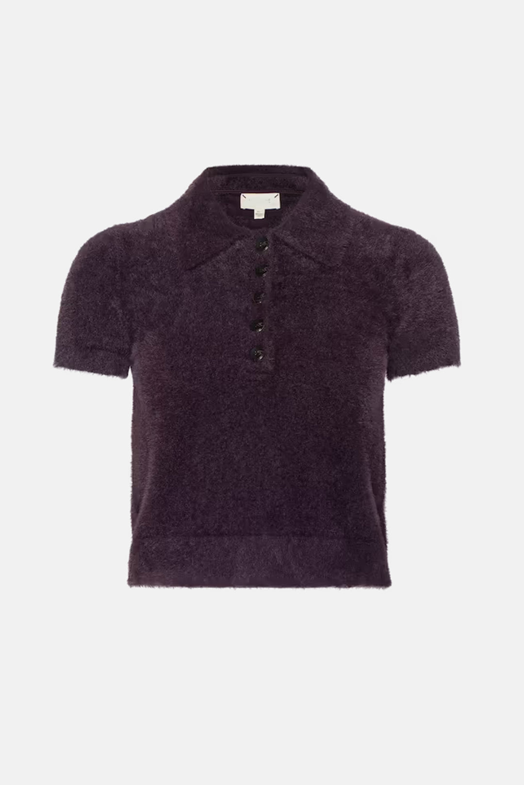 Cirrus Cropped Polo Dark Plum