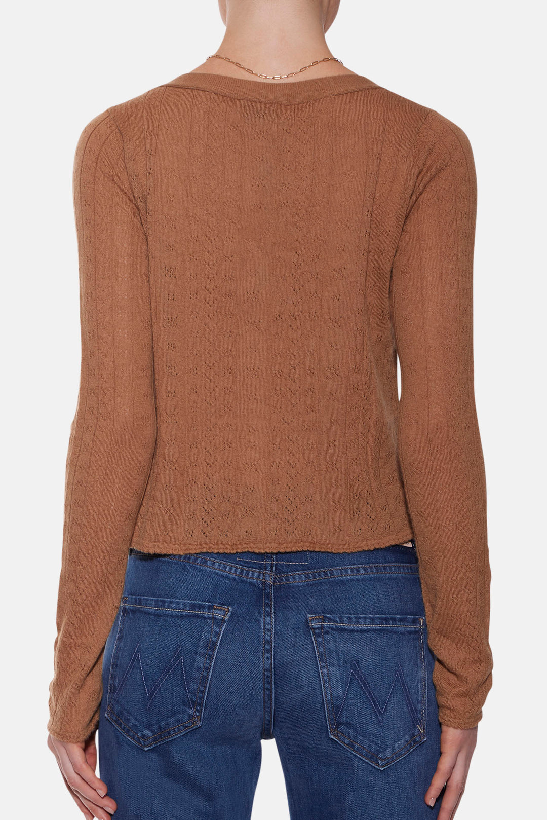 Claire Pointelle Cardigan Camel
