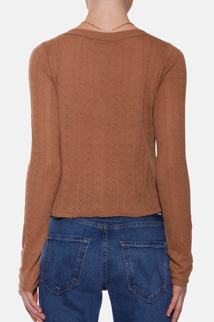 Claire Pointelle Cardigan Camel