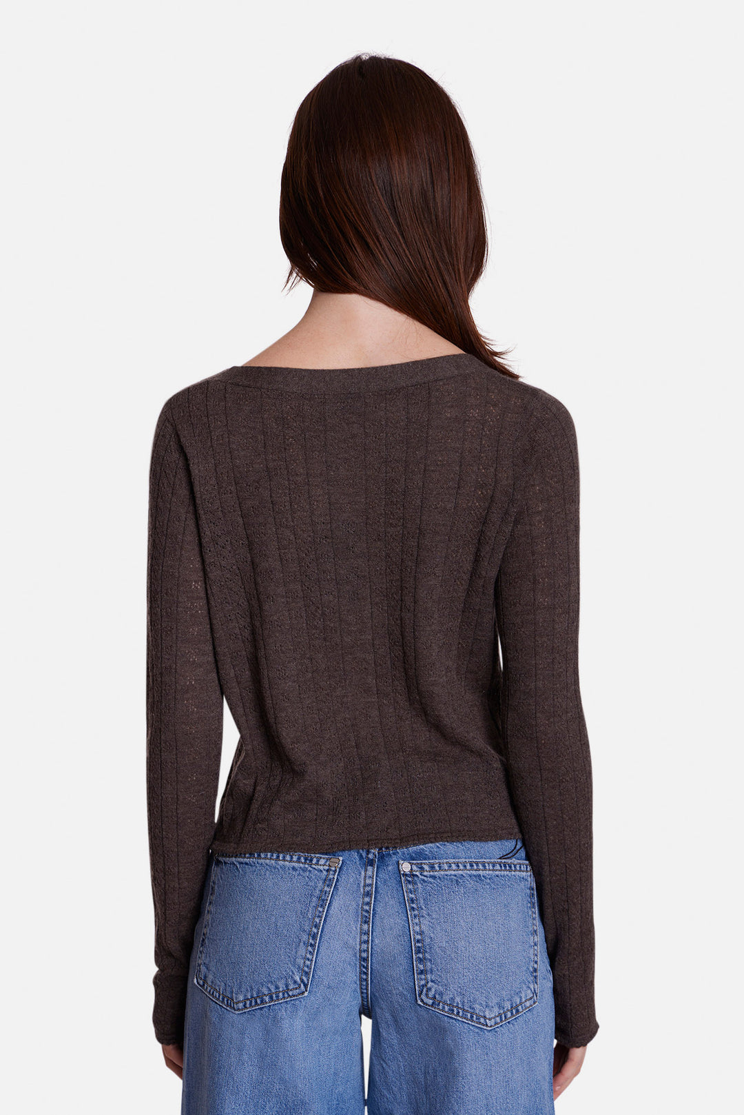 Claire Pointelle Cardigan Espresso