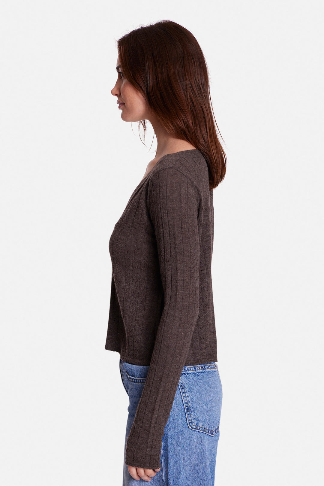 Claire Pointelle Cardigan Espresso