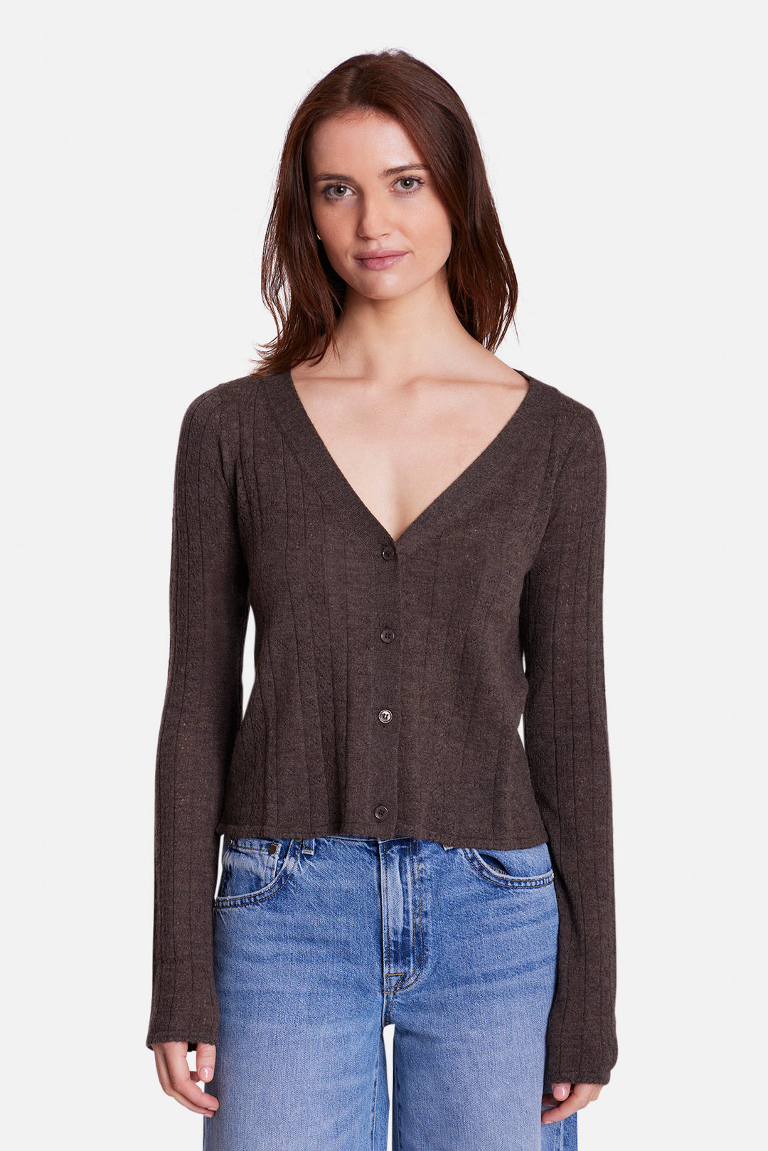 Claire Pointelle Cardigan Espresso