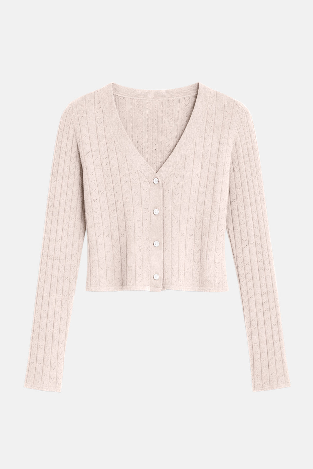 Claire Pointelle Cardigan Ivory