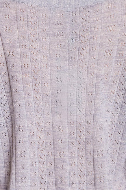 Claire Pointelle Cardigan Light Heather Grey