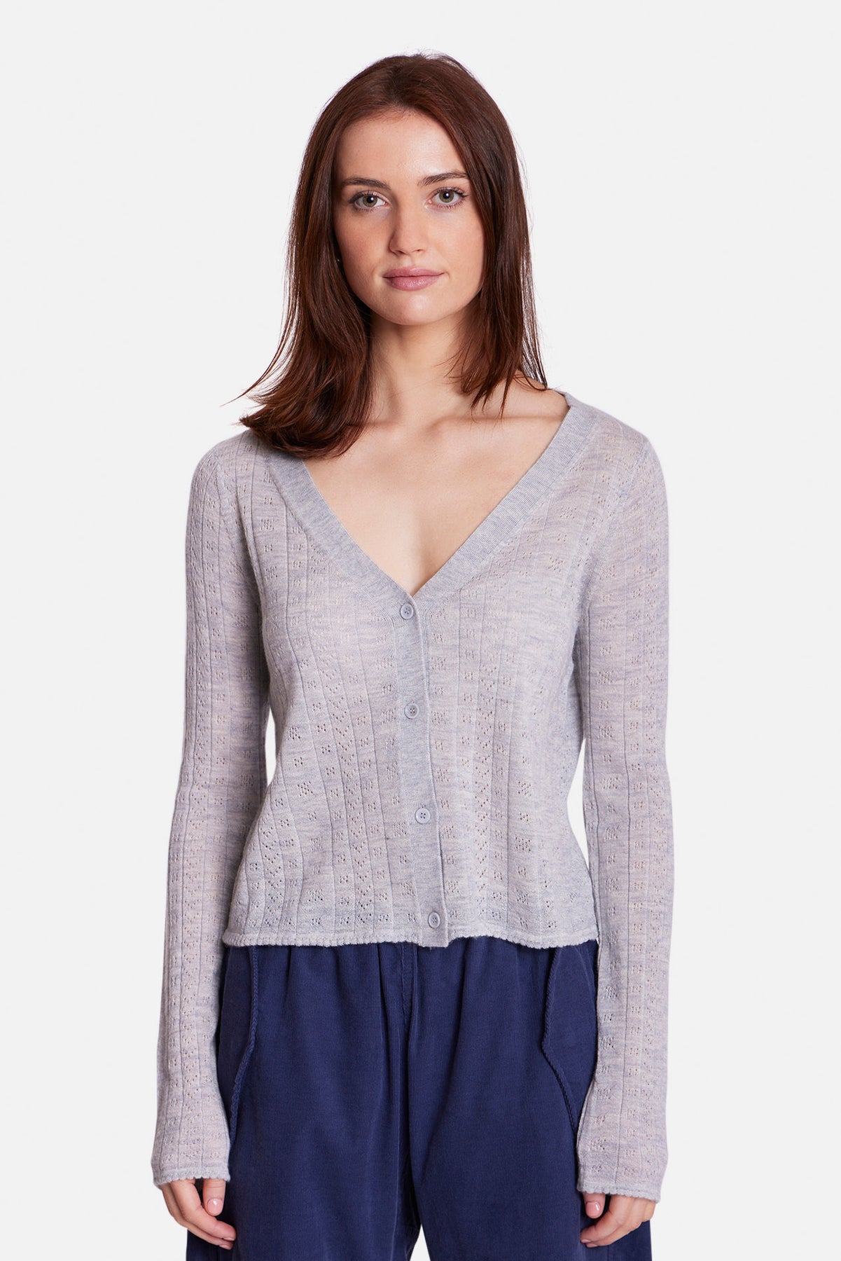 Claire Pointelle Cardigan Ivory main image 0