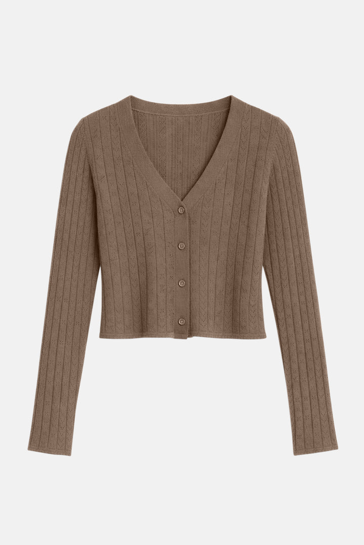 Claire Pointelle Cardigan Moss
