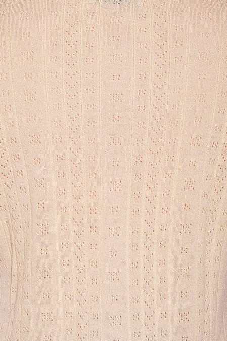 Claire Pointelle Cardigan Pale Yellow