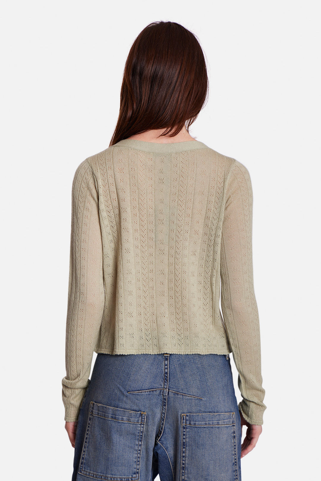 Claire Pointelle Cardigan Sage