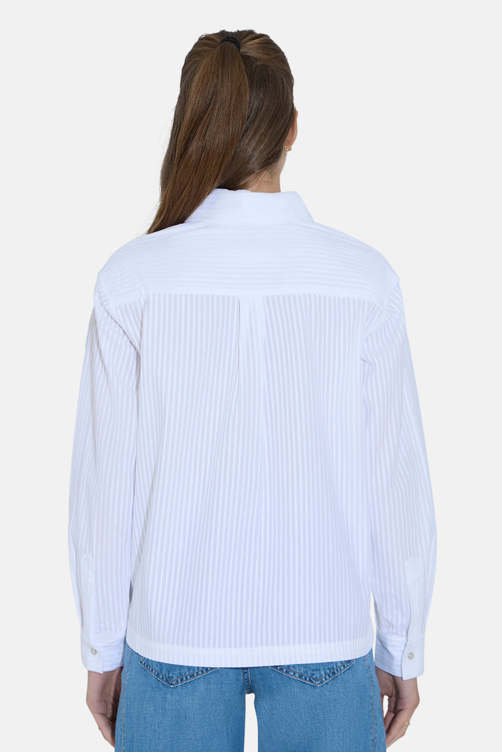 Coco Overshirt White Pleat