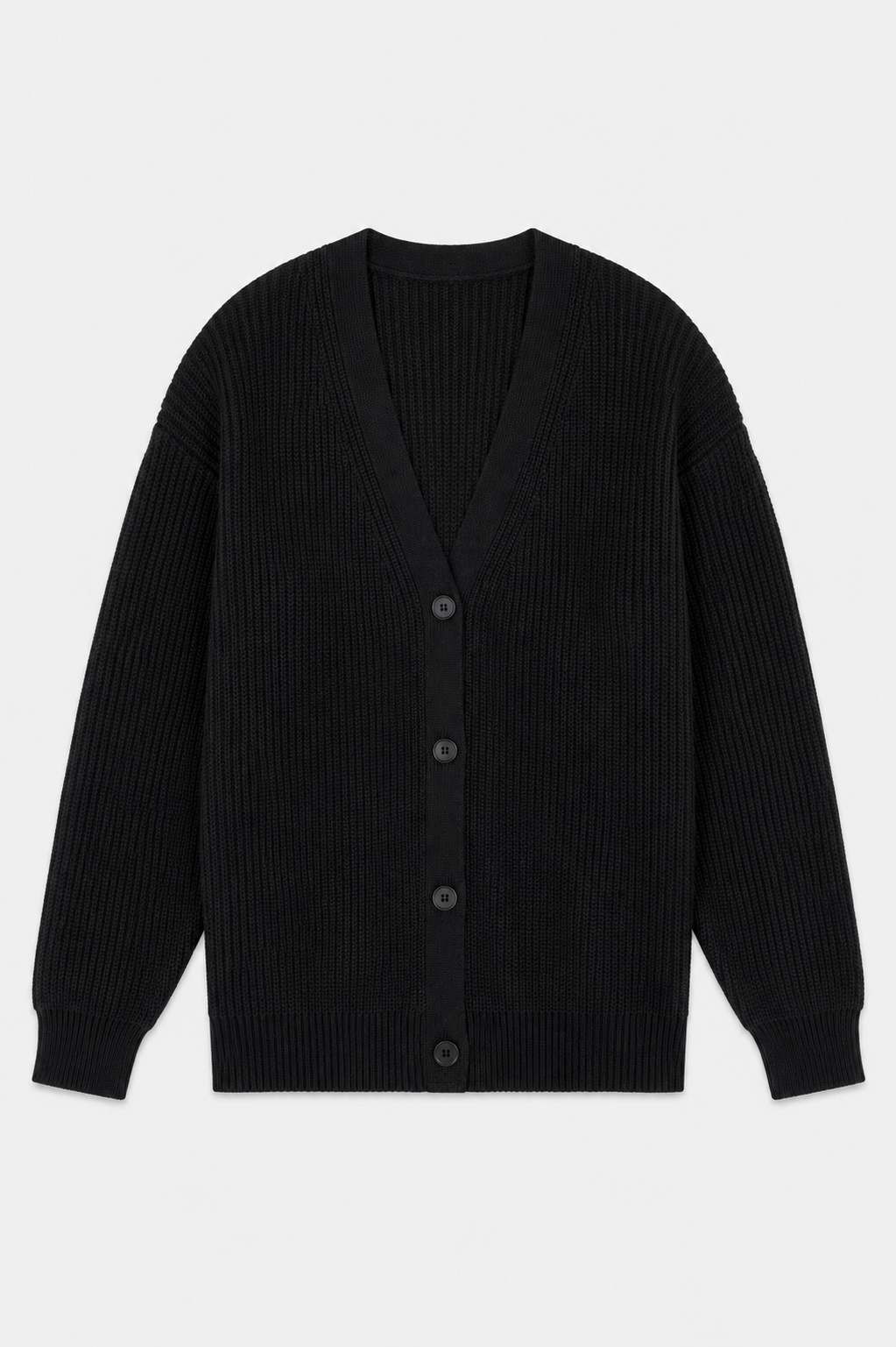 Cocoon Cotton Cardigan Black