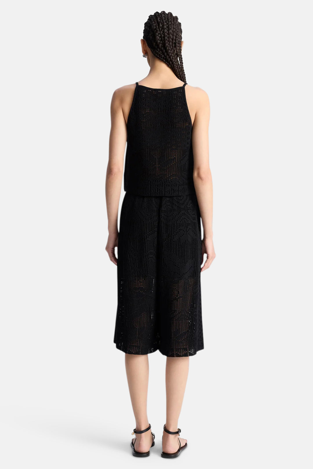Colby Crochet Knit Short Black
